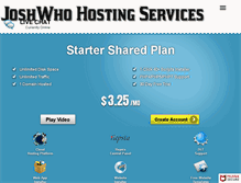 Tablet Screenshot of joshwho-hosting.net